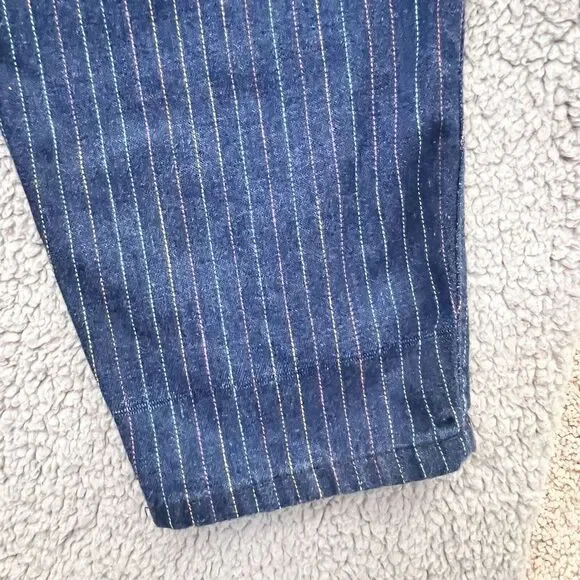 VTG L'ECHARDE Splinter's Inc. Pinstripe High Waist Pleated Denim Pants Size 5 - Picture 15 of 16